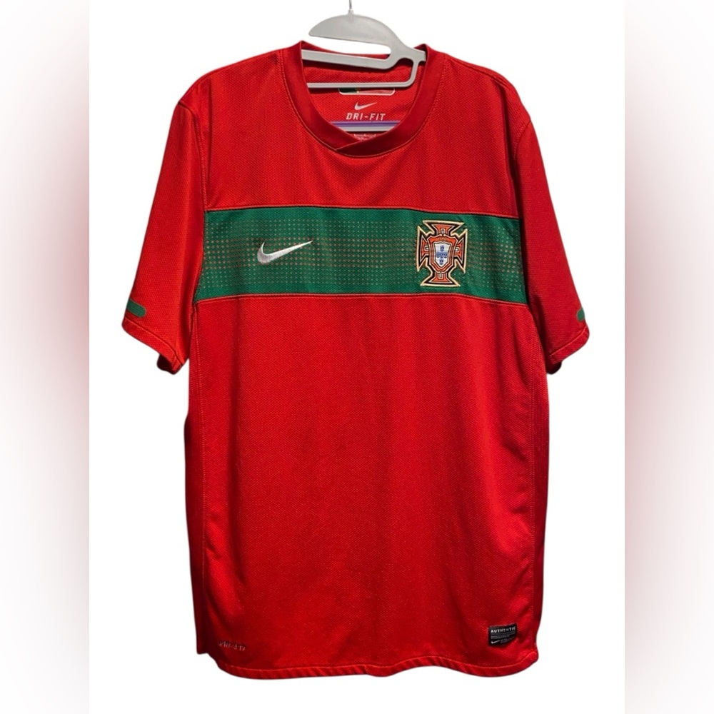 Nike Men's Red and Green Team Jersey